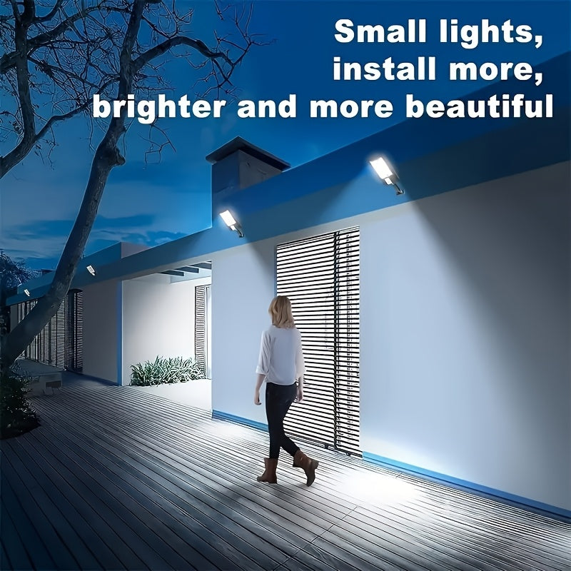 2 Pack Solar Ultra-Bright Wall Lamp, Featuring a 210° Wide-Angle Lighting Function, IP67, Suitable for Outdoor Solar Lamps in Parking Lots, Sidewalks And Alleys. It Has Sunrise/Sunset Sensing Function And Is Easy to Install