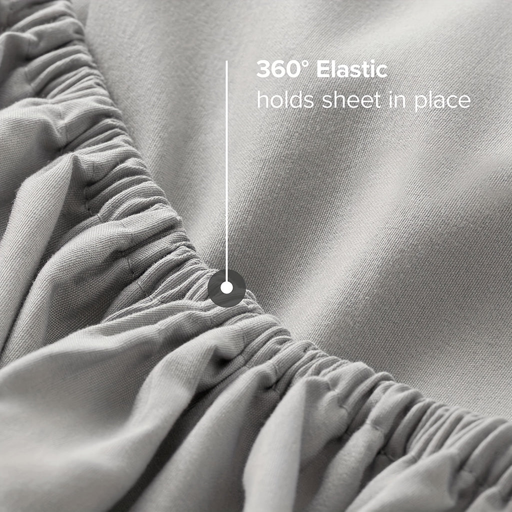 2000TC Hotel Soft 3 Or 4pcs Flat Fitted & Pillowcase Sheet Set, Single/King Single/Double/Queen/King/Super King, 40cm Deep Pocket, Ultra Soft, Breathable, Perfect for Winter Comfort, All Season, ForZzz Au Brand Bedding Sheet Set