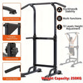 Foldable Pull Up Tower Chin Up Pull Up Bar Push Knee Raise Gym Station 10-Level