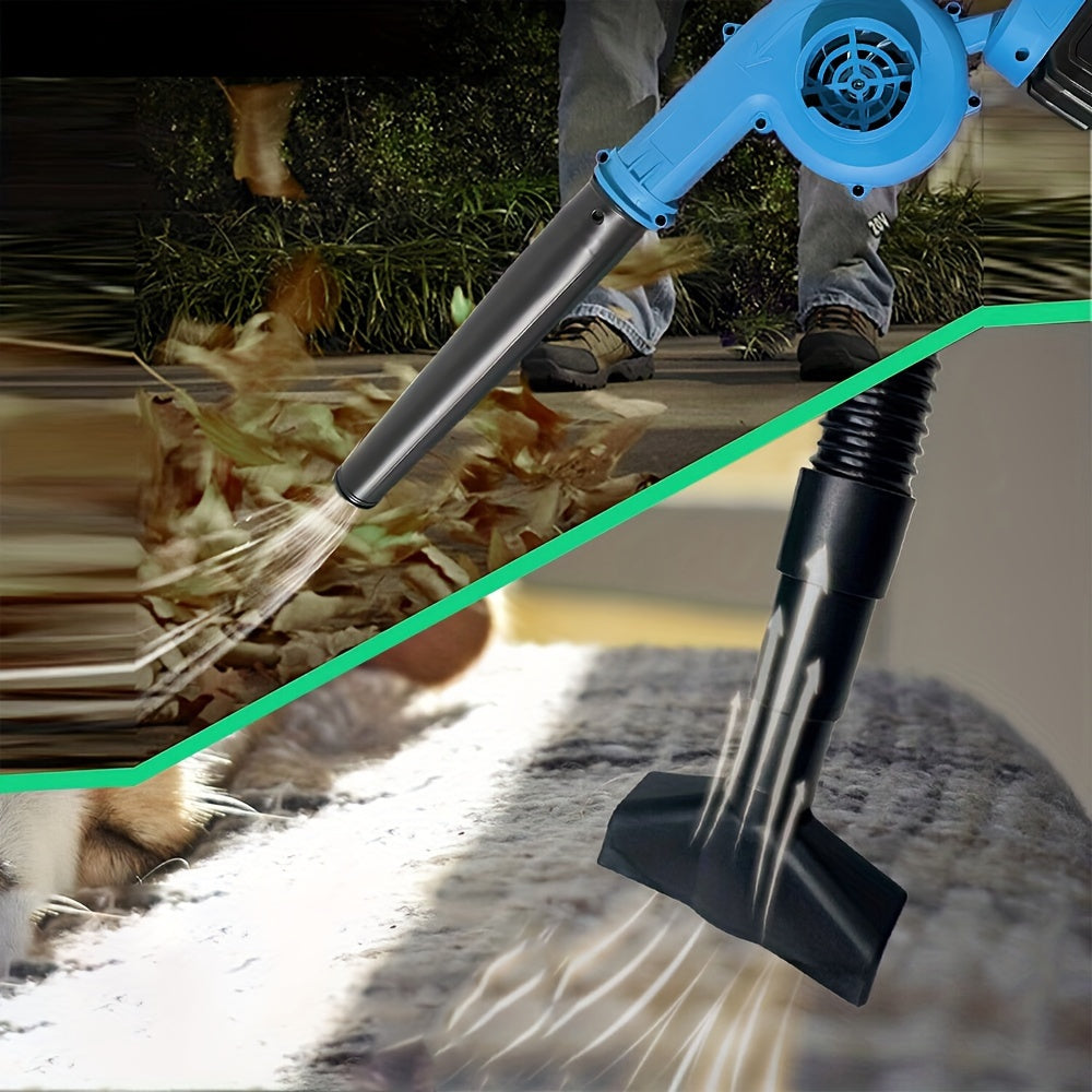 2-in-1 Cordless Electric Leaf Blower & Dust Vacuum Cleaner - Handheld, Lightweight Design with 1800mAh Lithium Battery, Ergonomic Non-Slip Handle, Blow & Suction Function for Home, Car, Furniture, and Small Spaces, Cordless Vacuum Cleaner