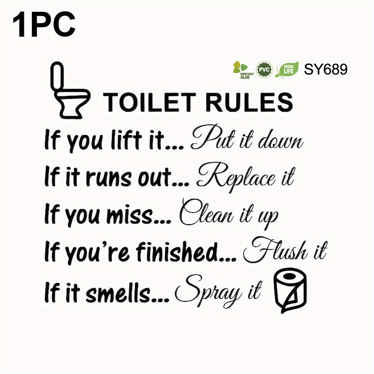 Removable Bathroom Wall Quote Sticker - bathroom and washroom decor – additional product view 13