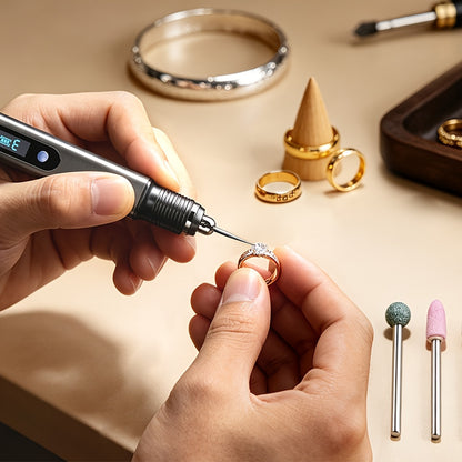 55pcs Carving Pen Set Rechargeable Carving Pen with 39 Grinding &10 Templates, Electric Etching Machine, Jewelry Carving Tool Suitable for Jewelry, Stone, Wood, Glass, Metal, Plastic Carving, Father's Day Handmade Gift DIY Production