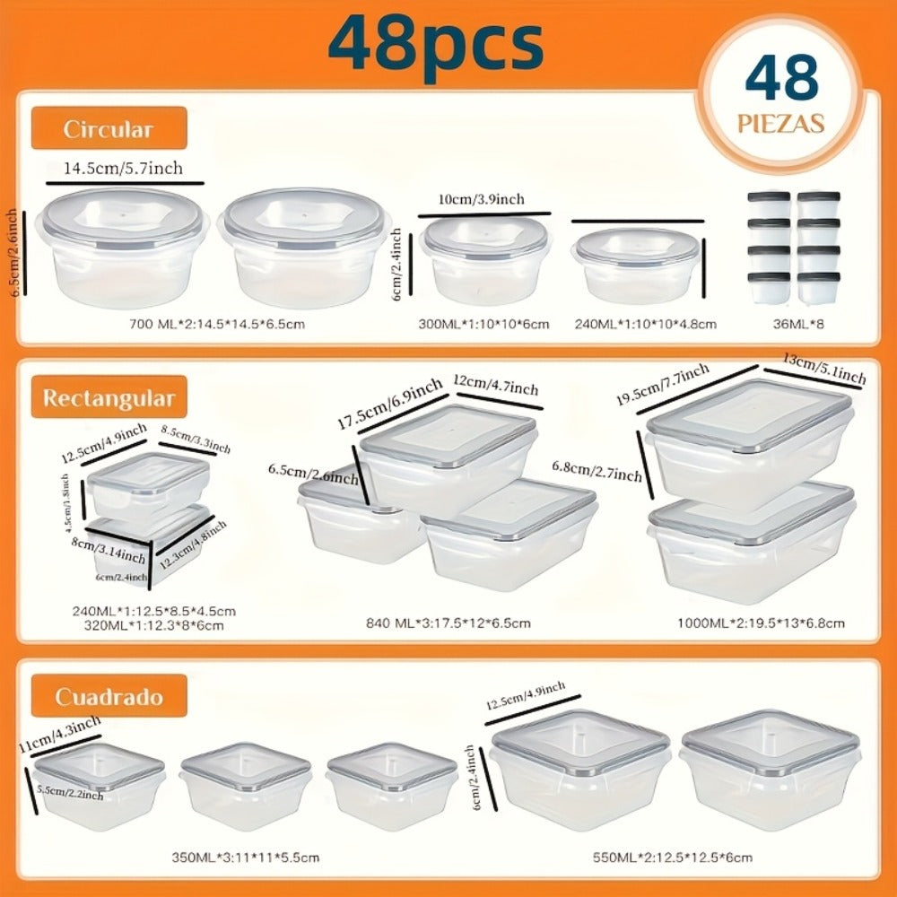 48-Piece Plastic Food Storage Container Set product detail 10