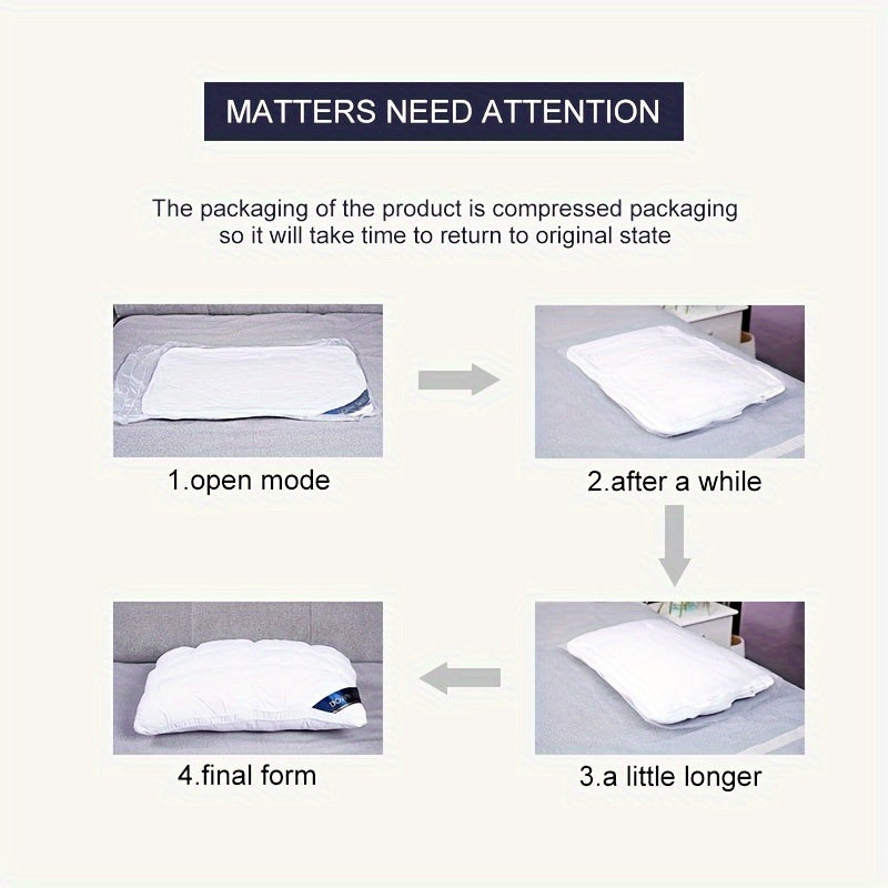 Luxury Hotel Quality Pillow, 48.26X73.66 cm - Sleep Pillow, High Quality Soft Down Alternative Filling, Suitable for Back, Abdomen Or Side Sleeper Sleepers, And Pregnant Women