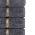 Chakir Turkish Cotton Bath Towels 70 X 140Cm | Hotel Spa Quality Cotton Premium Turkish Towels | Soft And Absorbent (4pcs Bath Towels, Gray)
