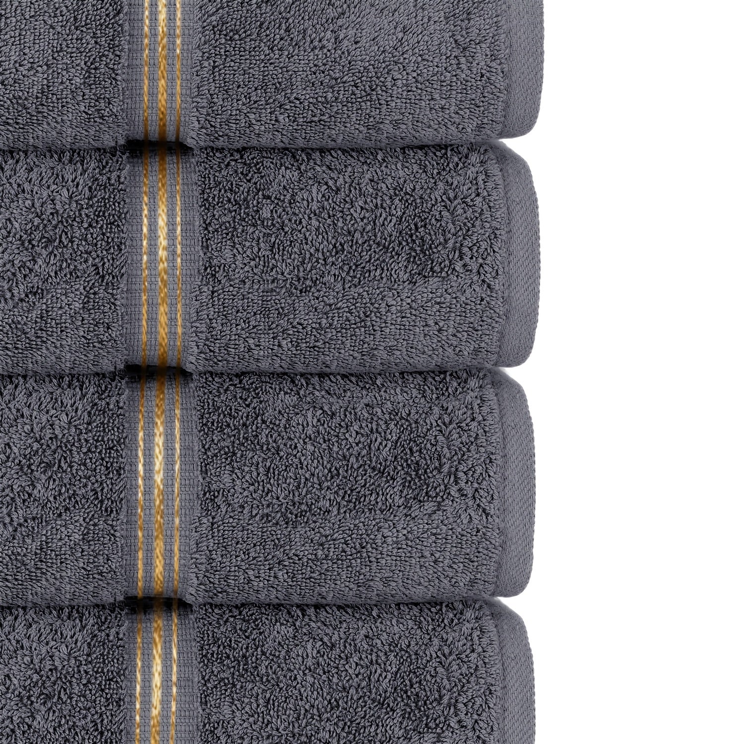 Chakir Turkish Cotton Bath Towels 70 X 140Cm | Hotel Spa Quality Cotton Premium Turkish Towels | Soft And Absorbent (4pcs Bath Towels, Gray)