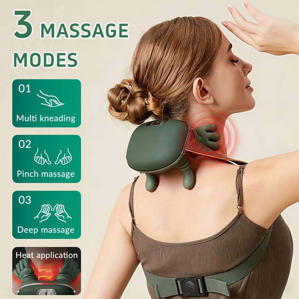 New Model Artificial Hand Finger Shoulder And Neck Massager 4D Bionic Shoulder And Neck Massager Simulated Human Shoulder And Neck Massager, Sternocleidomastoid Muscle And Cervical Massager, Multi-functional USB Charging, Ideal for Christmas Gifts