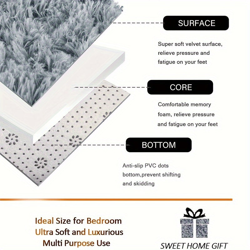 Shaggy Rug, Area Rugs for Living Room, Anti-Slip Extra Soft Fluffy Floor Carpet for Indoor Home Decor