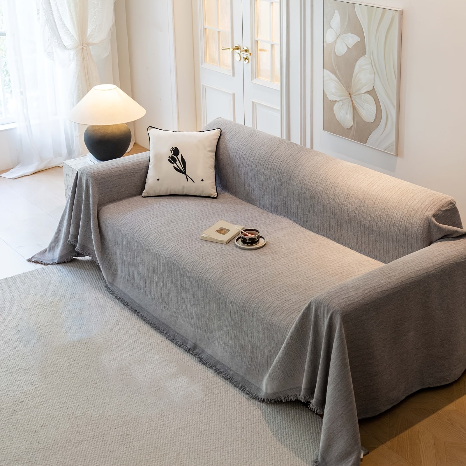 1pc of Non-Slip Sofa Cover, Dog-Friendly Couch Protector, Machine-Washable Furniture Covers, Suitable for Living Rooms, Bedrooms, Offices, And Home Decoration for Fall And Autumn