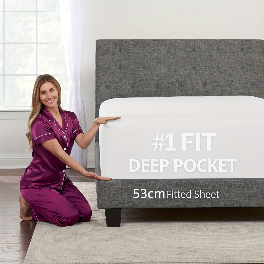 Bamboo Blend Fitted Sheet – 2000TC 60cm Deep Pocket – additional product view 45