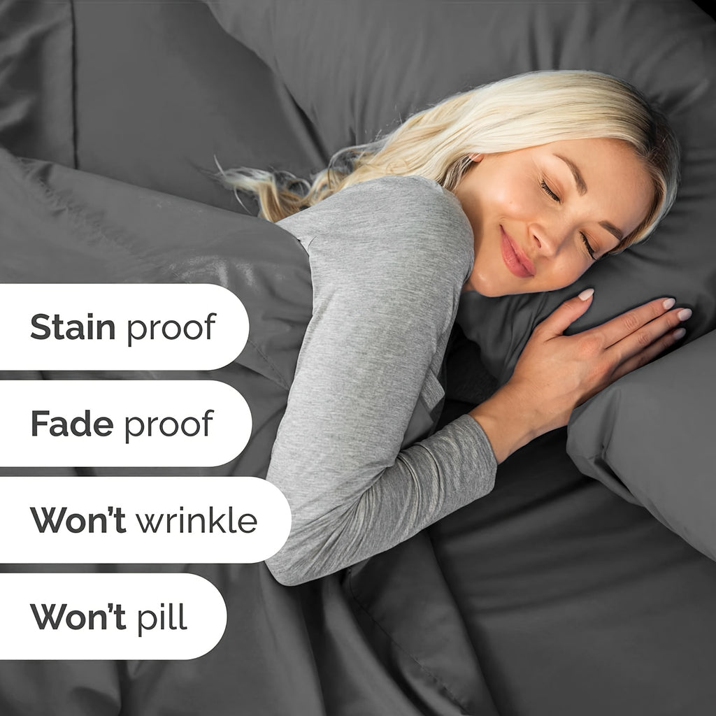 2200TC Luxury Hotel Quality Sheet Set, Ultra Soft & Breathable Sheet Set - with 40cm Deep Pocket, Fade-Resistant, Durable, 3/4pcs Comfortable Bedding Accessory for All Seasons