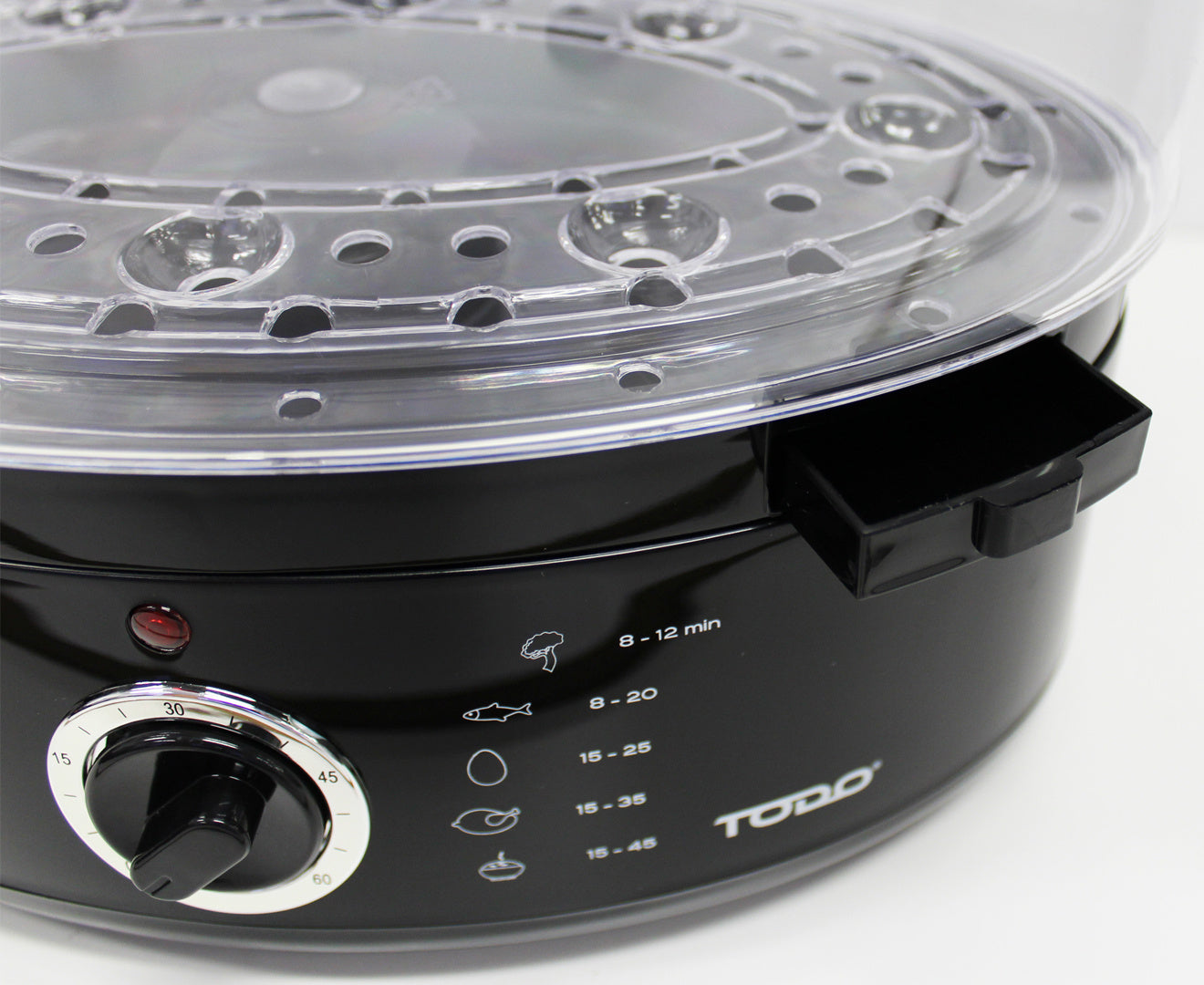 9L Steam Cooker Steamer 3 Tray 800W Power Dial Timer Healthy Stackable