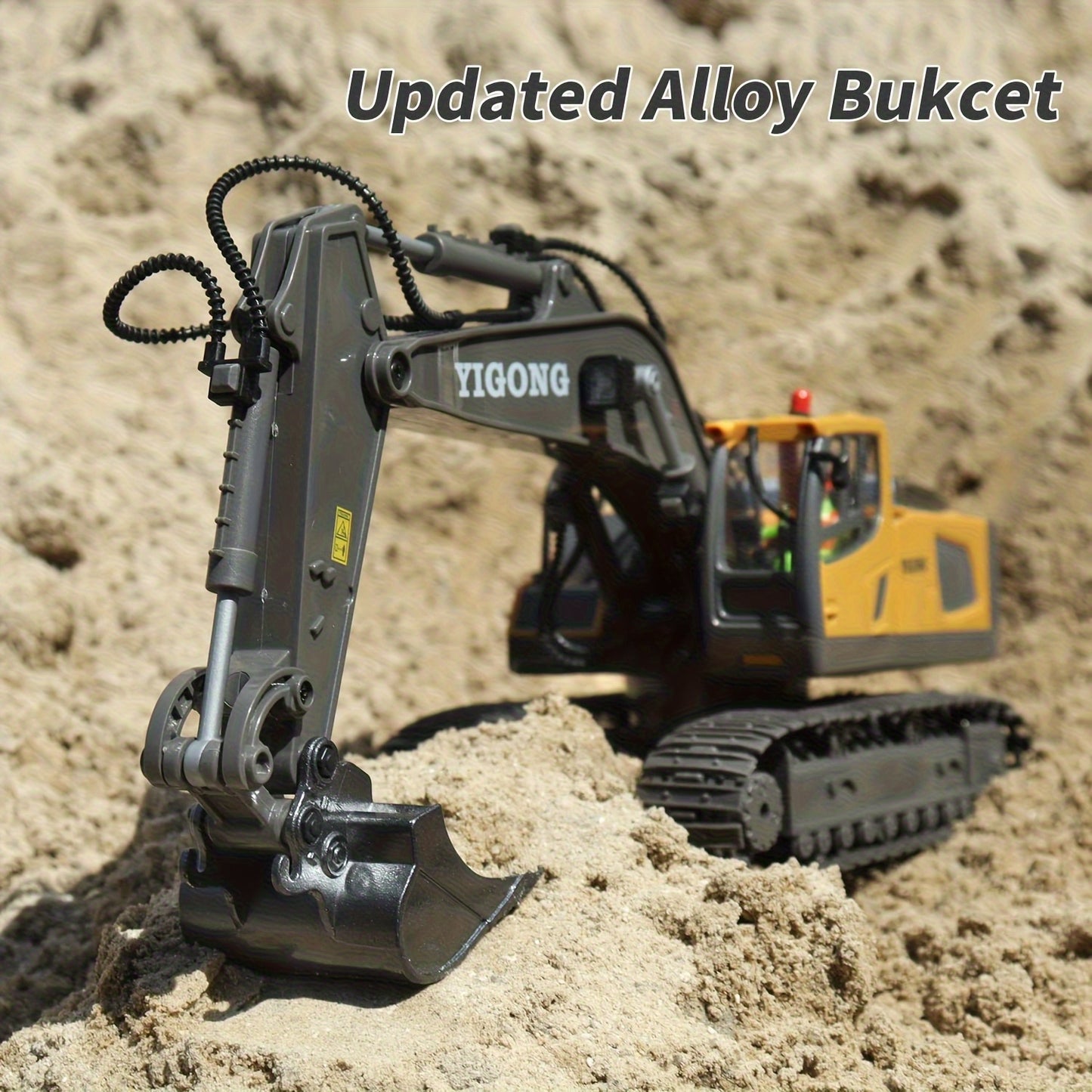 2/3/4pcs Construction Vehicle Set, 2.4G High-Tech 11-Channel RC Excavator, Dump Truck, Bulldozer, Alloy & Plastic Engineering Toy Construction Vehicle Set