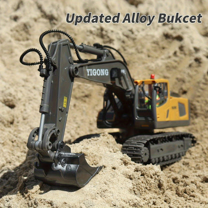 2/3/4pcs Construction Vehicle Set, 2.4G High-Tech 11-Channel RC Excavator, Dump Truck, Bulldozer, Alloy & Plastic Engineering Toy Construction Vehicle Set