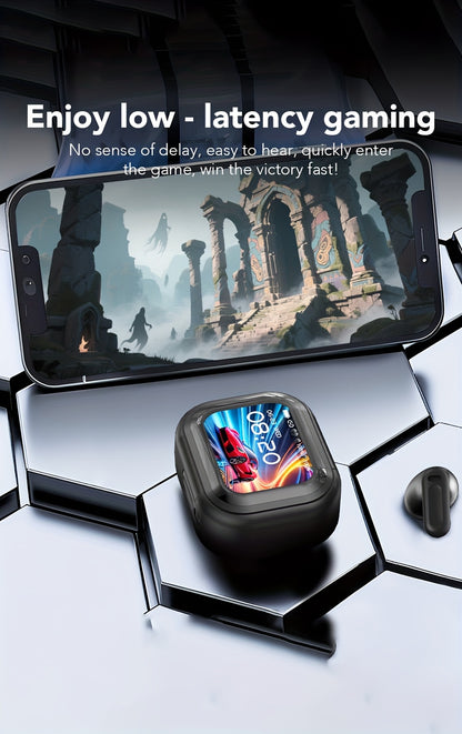 HTC NE20 Wireless Translation Earbuds, with 136+ Language Translation for Better Cross-Language Communication, Wireless V6.0 Low Latency, Active Noise Cancellation, Comfortable for Sleep, Wearable for Running, Office, and Entertainment, Language