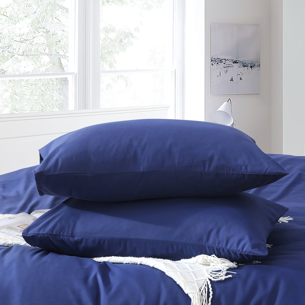 2200TC Hotel Quality Fitted Sheet Pillowcases Set Extra Deep 40cm Cover - Breathable Soft, Durable, Elastic Easy Fit, Best for - Hotel, Inn, Bedroom, Guest, Vacation Home