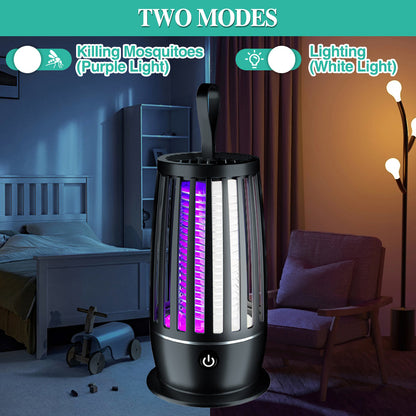USB Rechargeable Mosquito Killer Lamp 2 Modes Portable Dual-Use Design Ultra-Quiet for Indoor & Outdoor Use, Quiet Operation Ideal for Bedroom, Office, RV, Camping - Essential Summer Mosquito Repellent, Mosquito Repellent Device