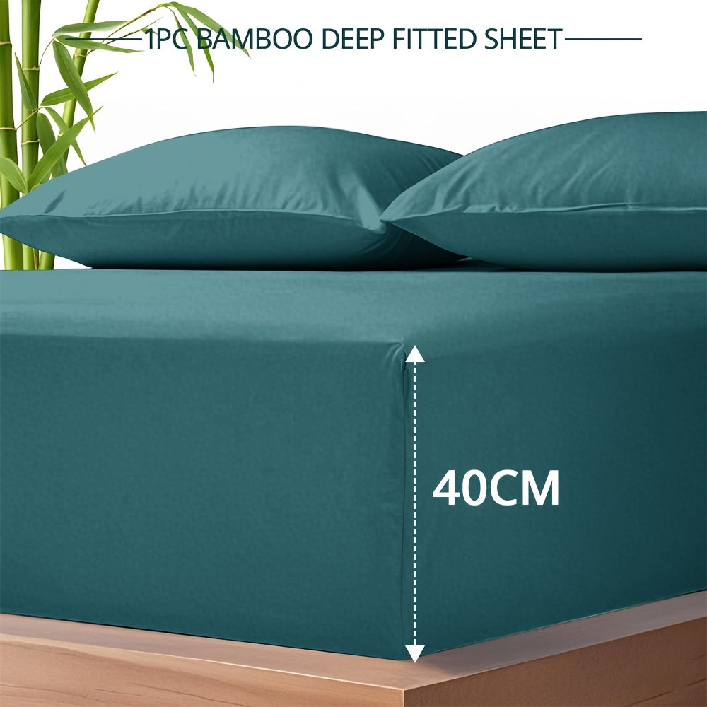 2000TC Bamboo Fitted Sheet – Cooling 40cm Deep-Pocket Bedding – additional product view 20