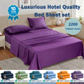 [4pcs Bed Sheet Set] Luxurious Ultra Soft & Breathable - 36cm Deep Pocket, Shrink-Resistant, Fade-Resistant, Comfortable Bedding with Pillowcase, Flat Sheet, Fitted Sheet for Single Double King Queen Bed Sheet Set for All Season