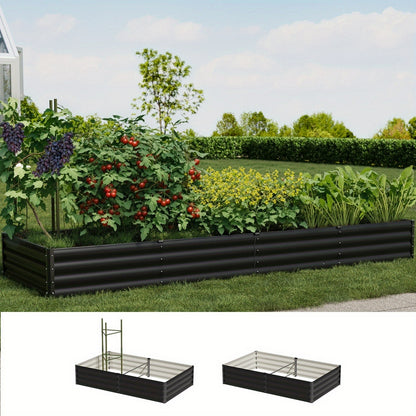 Livsip Garden Bed 290x90x30cm Planter Stand Box Raised Container Galvanise