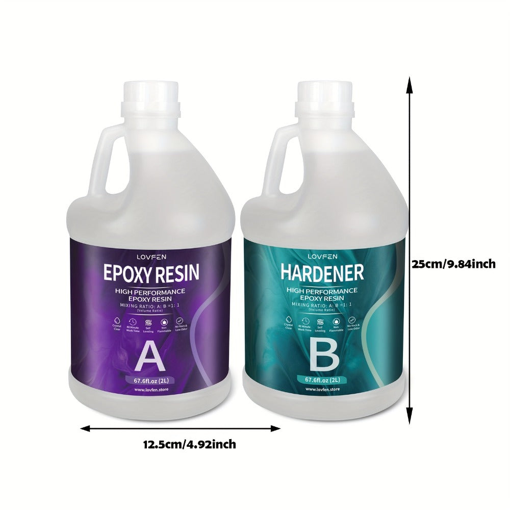 4L Crystal-Clear Tabletop Epoxy Resin Kit - tabletops, crafts and – alternate product view