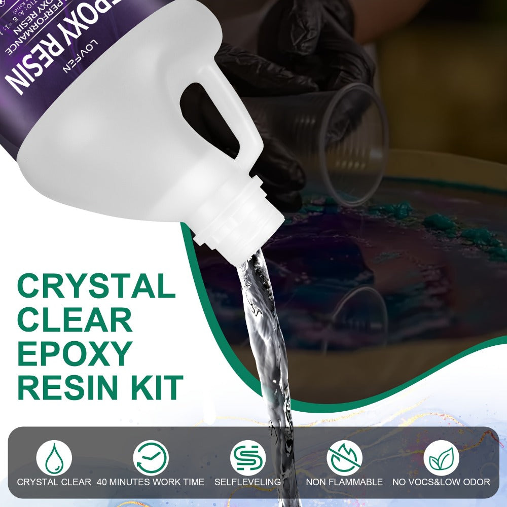 4L Crystal-Clear Tabletop Epoxy Resin Kit - tabletops, crafts and – feature reference
