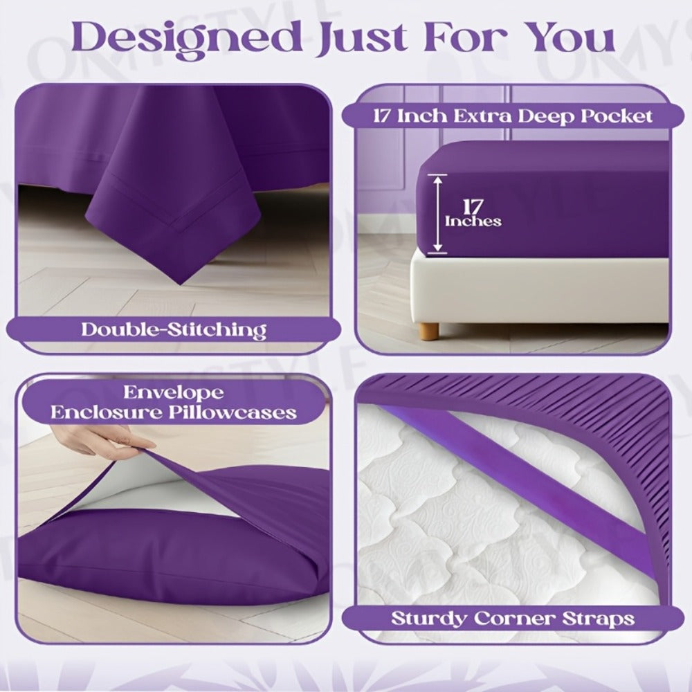 Deep-Pocket Bed Sheet Set detail view 8 for Australian shoppers