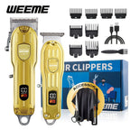 4pcs Cordless Hair Clipper Set - home and barber grooming – product detail angle