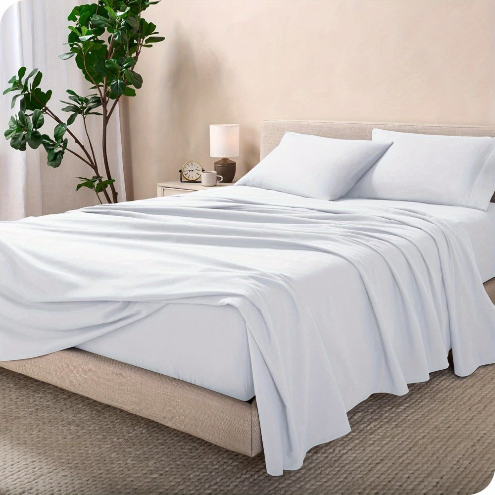 4pcs Deep-Pocket Bed Sheet Set - bedrooms, guest rooms and hotels – additional product view