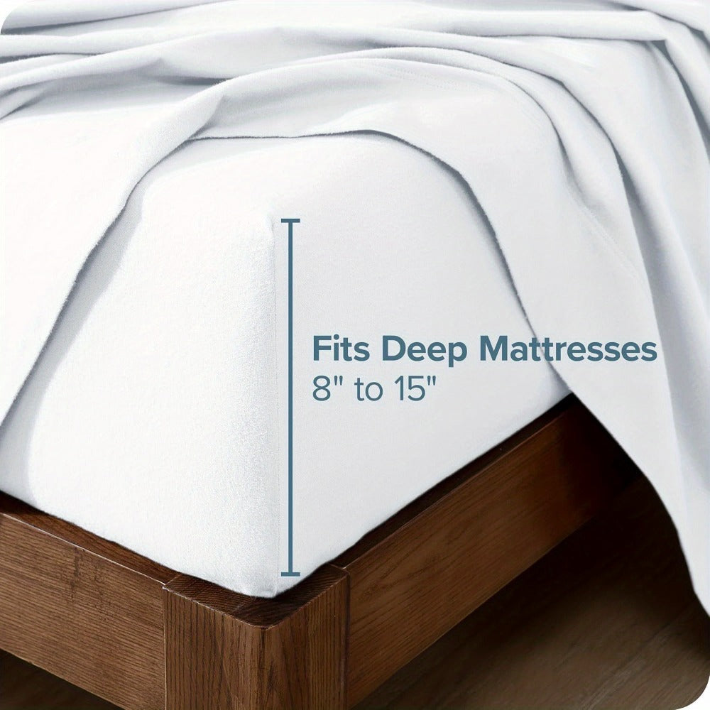 4pcs Deep-Pocket Bed Sheet Set - bedrooms, guest rooms and hotels – design and construction details
