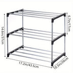 5-Tier Black Stackable Shoe Rack product detail 11