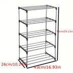 5-Tier Black Stackable Shoe Rack product detail 9