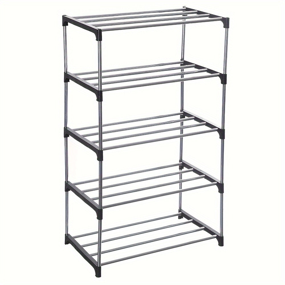 5-Tier Black Stackable Shoe Rack product detail 5