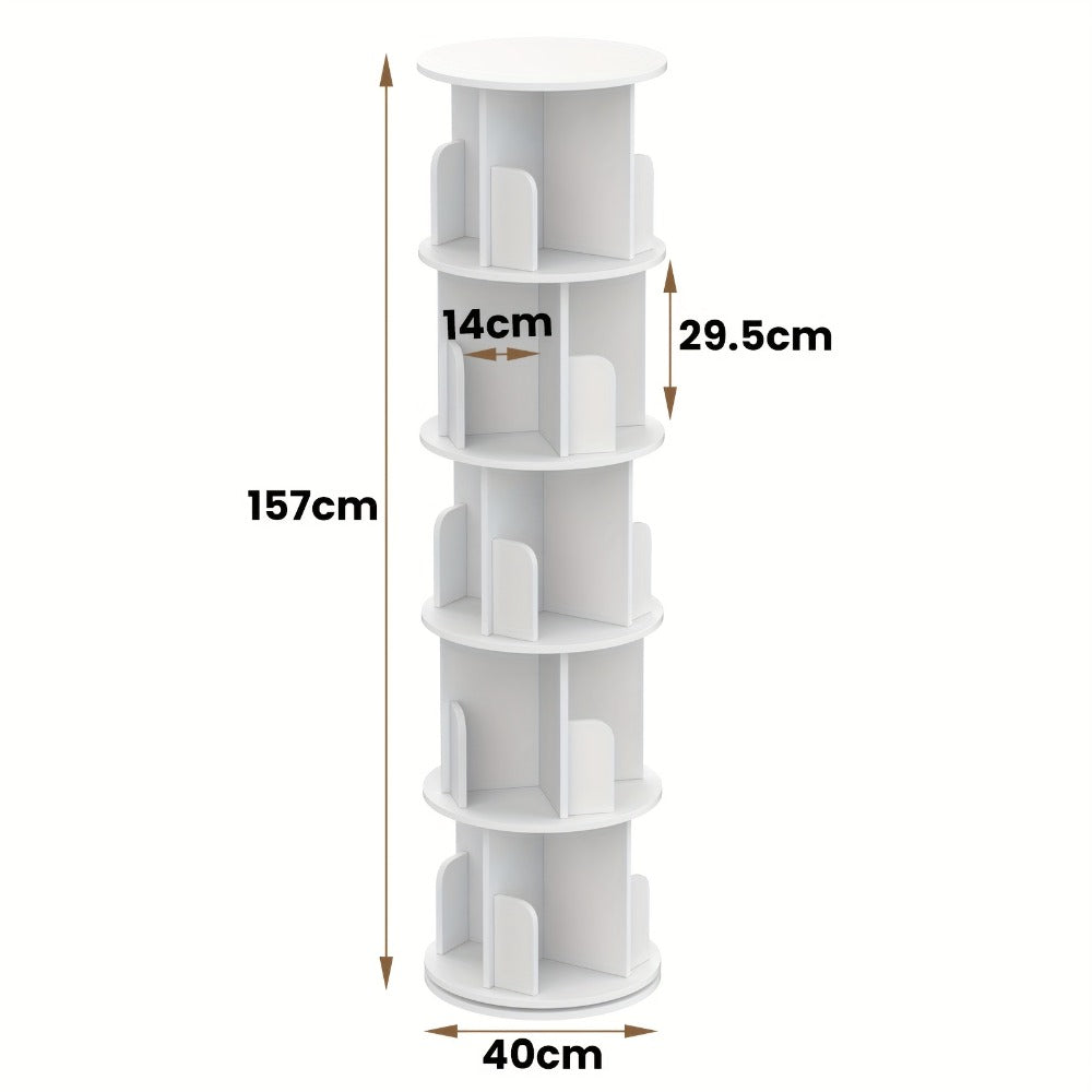 5-Tier Corner Rotating Bookshelf product detail 6