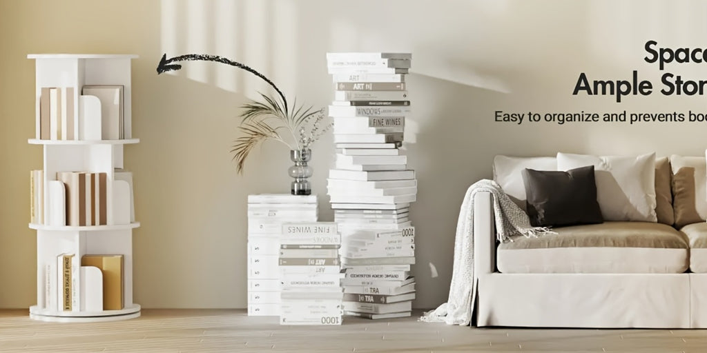 5-Tier Corner Rotating Bookshelf product detail 12