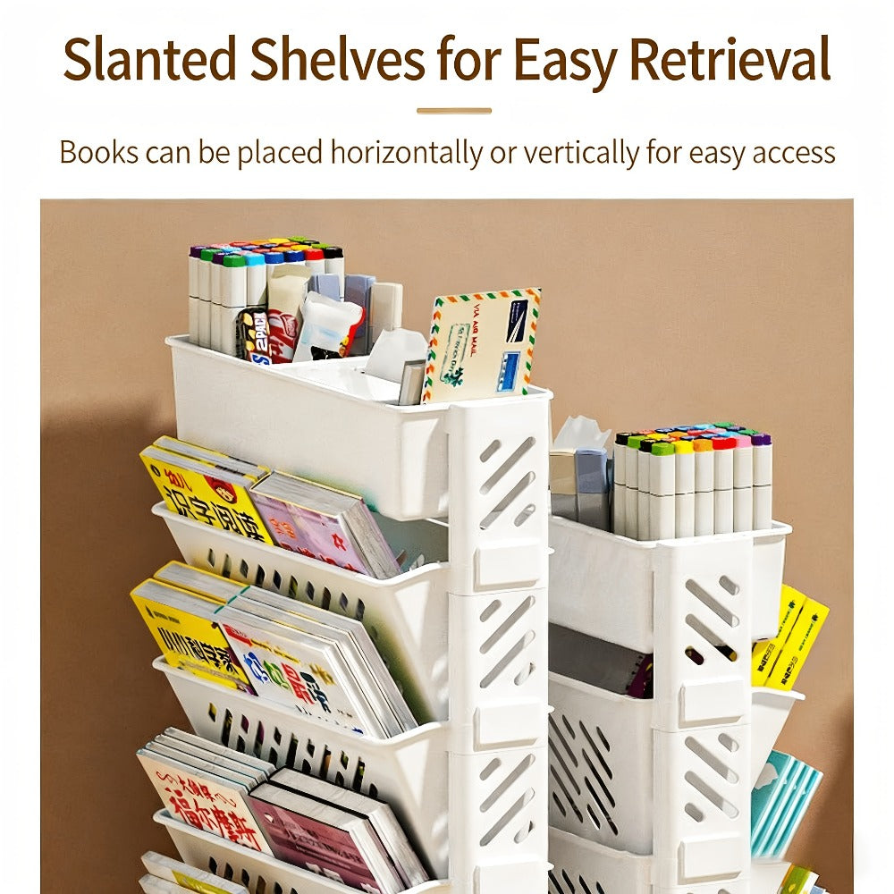 5-Tier Rolling Corner Bookshelf product detail 4