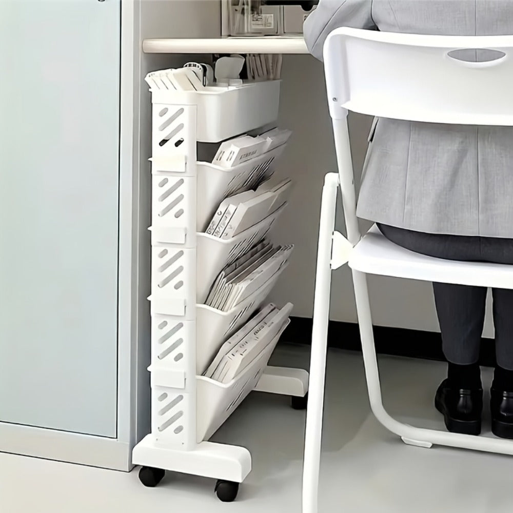 5-Tier Rolling Corner Bookshelf product detail 13