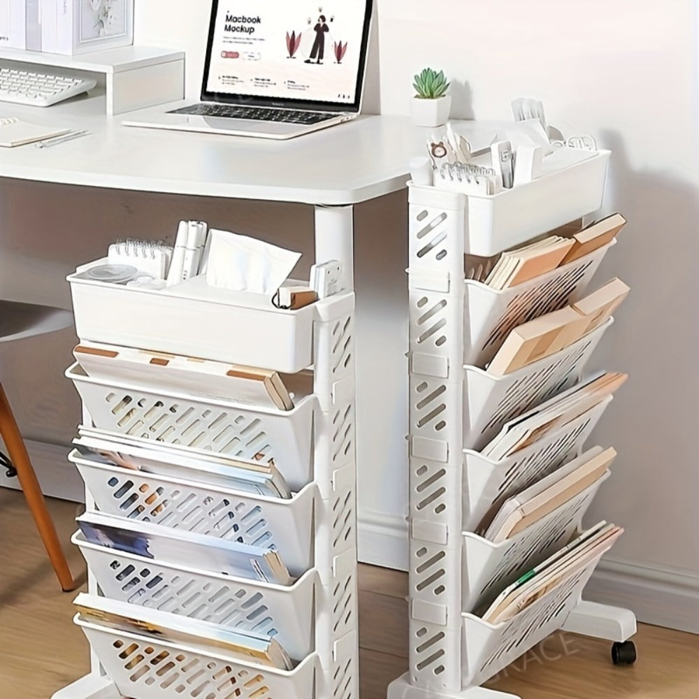 5-Tier Rolling Corner Bookshelf product detail 16