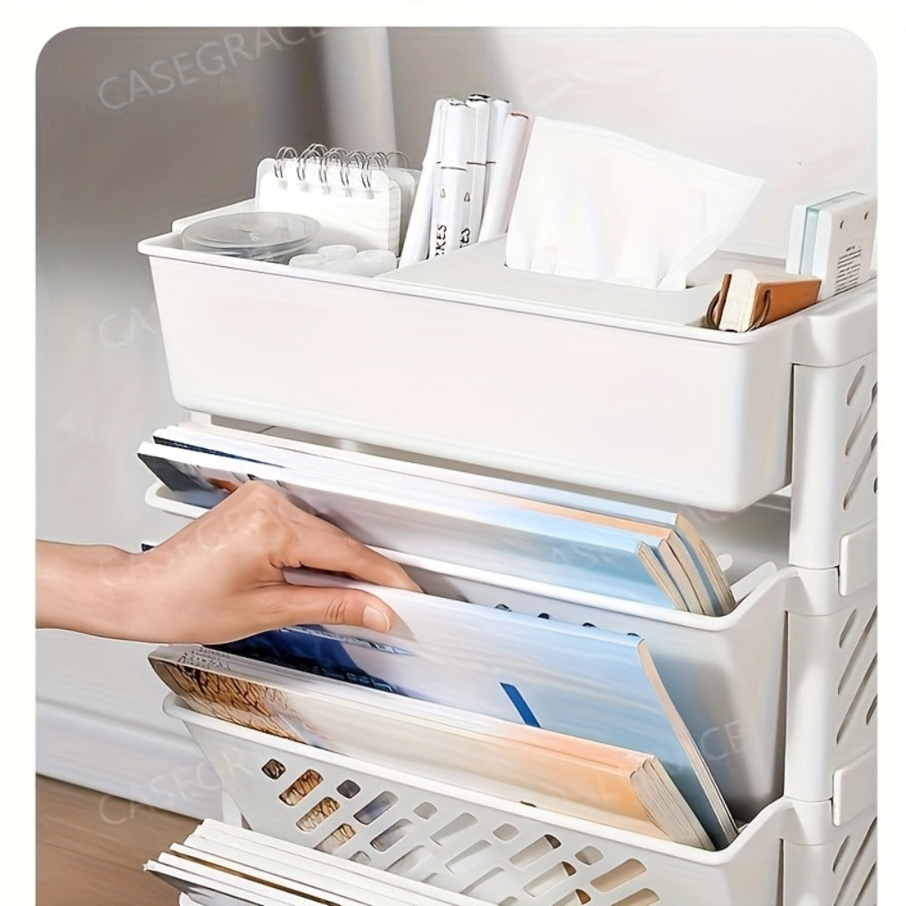 5-Tier Rolling Corner Bookshelf product detail 17