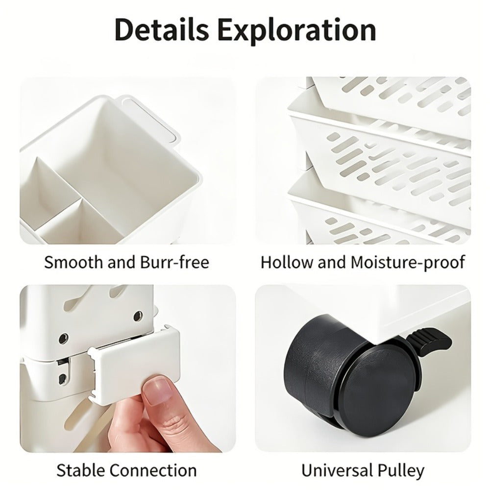 5-Tier Rolling Corner Bookshelf product detail 9