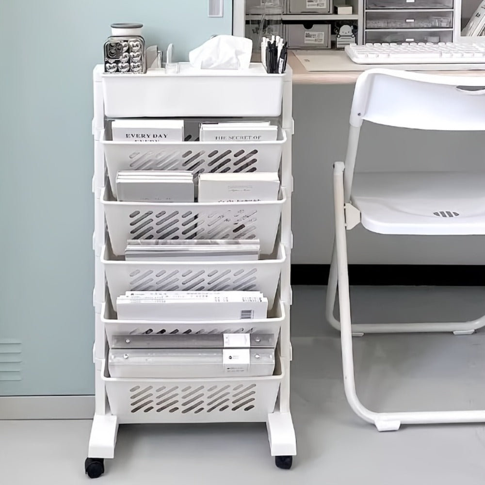 5-Tier Rolling Corner Bookshelf product detail 5