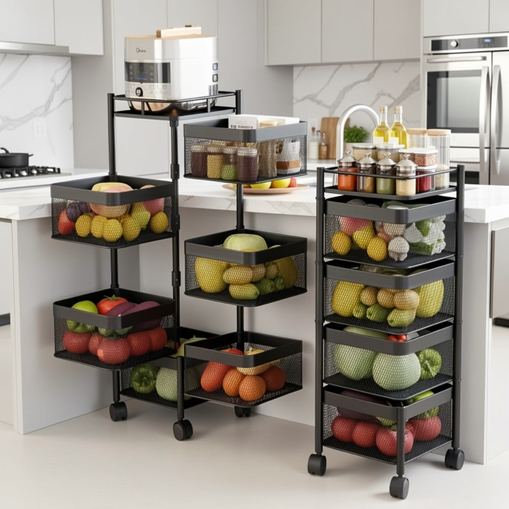 5-Tier Rotating Kitchen Trolley – product detail 6
