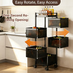 5-Tier Rotating Kitchen Trolley – product detail 8