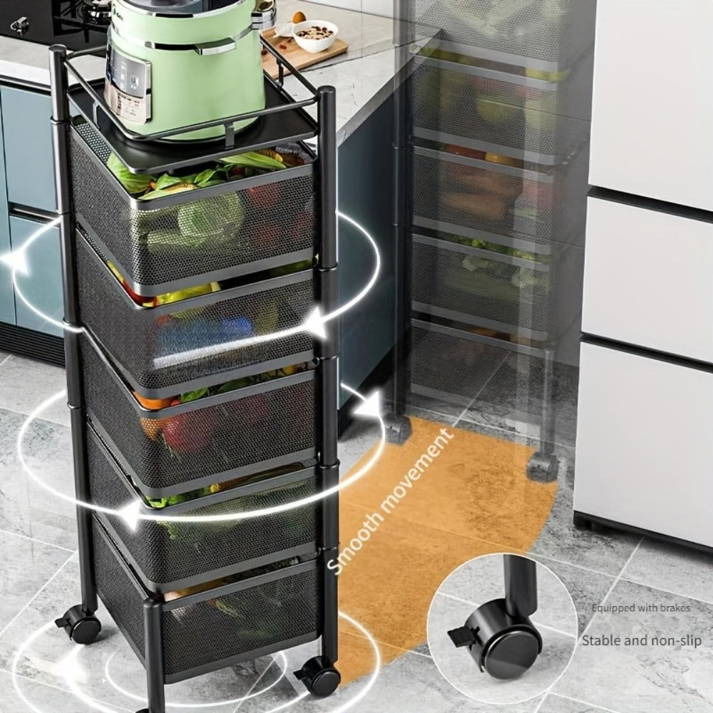 5-Tier Rotating Kitchen Trolley – product detail 10
