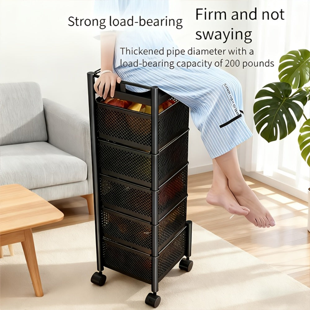 5-Tier Rotating Kitchen Trolley – product detail 13