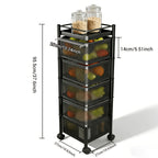 5-Tier Rotating Kitchen Trolley – product detail 17