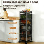 5-Tier Rotating Kitchen Trolley – product detail 5