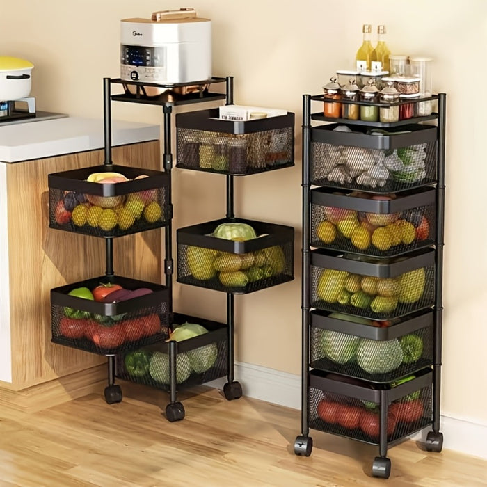 5-Tier Rotating Kitchen Trolley for organised Australian kitchens