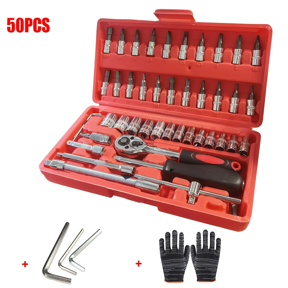 50-Piece Metric Socket Set – 1/4 Inch Drive for Workshop Repairs – additional product view 15