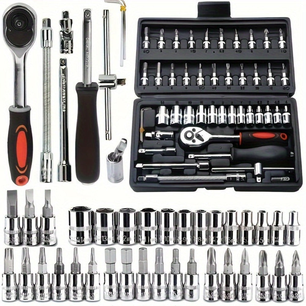 50-Piece Metric Socket Set – 1/4 Inch Drive for Workshop Repairs – main product view